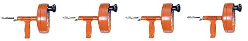 General Pipe Cleaners R-25SM Spin Thru Drain Auger with 1/4-Inch by 25-Feet Cable (4)