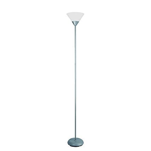 Simple Designs LF1011-SLV 1 Light Stick Torchiere Floor Lamp, Silver by Simple Designs Home