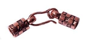 4.5mm (5/32") Antique Copper Glu-N-Go End Caps, Jewelry Findings-Clasps