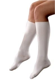 SmartKnit CoolMax Wide Socks , Crew Hgt, White,Large