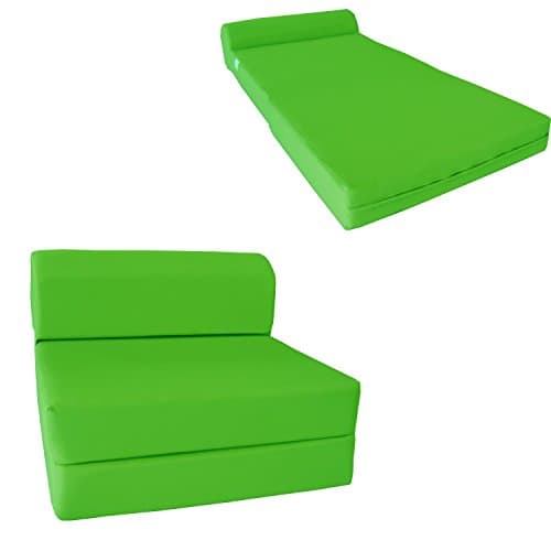 Sleeper Chair Folding Foam Bed - Studio Foam Mattress, Folded Sofa. (6Tx36Wx70L, Lime)