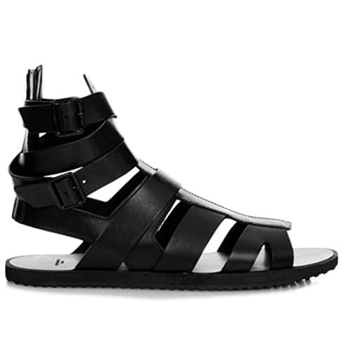 Bergort Men Sandals Gladiator Shoes Leather Flats
