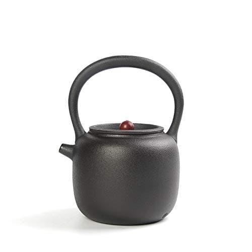 Ceramic Kettle Heat-Resistant Ceramic Kettle, Tea Maker, Teapot, Electric Heating, Black Clay Pot, Tea Stove, Cooking Teapot, Tea Kettle, 1000Ml, Aa