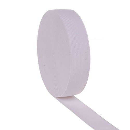 Ninepeak 3/4 Inch Wide Knit Heavy Stretch High Elasticity Elastic Band 10 Yards (White)