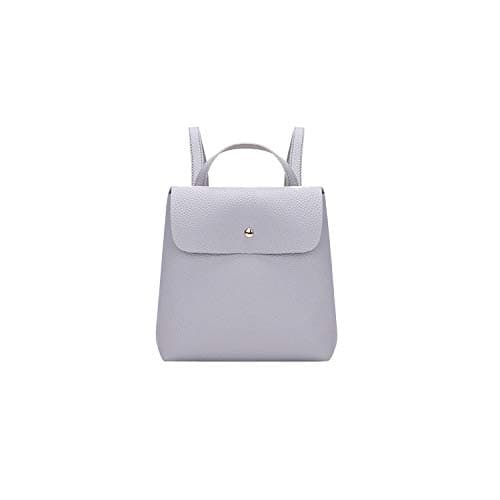 Zipper Patchwork Mini Solid Women Girl Pure Color Leather Mini School Bag Backpack Shoulder Bag,A