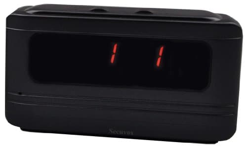 Motion Detection HD Covert Camera Talking Alarm Clock with Six Soothing Natural Sound Music, Black