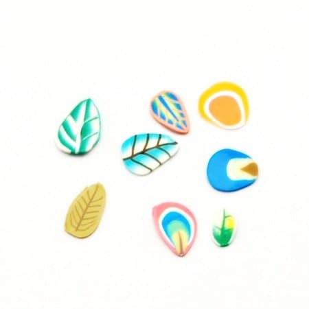 Feather Slices Clay Cane Crafts/Nail art