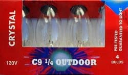 C-9 clear transparent Christmas light replacement bulbs