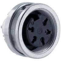 Circular DIN Connectors 4 Pin female; Front Pnl Mnt