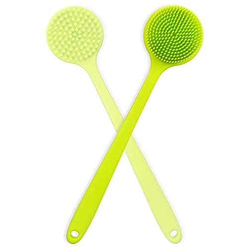 Silicone Bath Body Brush, Acavado with Long Handle Soft Back Scrubber for Cellulite And Exfoliating Shower Cap Included
