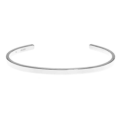 Argentium Sterling Silver 4 mm Unisex Cuff Bracelet