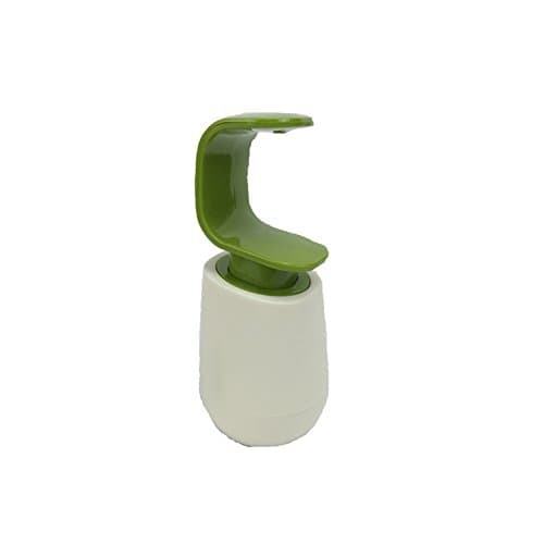 C-Shaped 8 oz Foaming Single-Handed Soap Dispenser Wash Bottle White Green