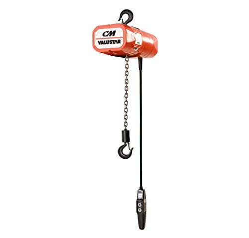 CM WL 1-Phase Single Speed ValueStar Electric Chain Hoist, 2000 lbs Capacity, 15' Lift Height, 16 fpm Lift Speed, 1HP, 115V/60Hz