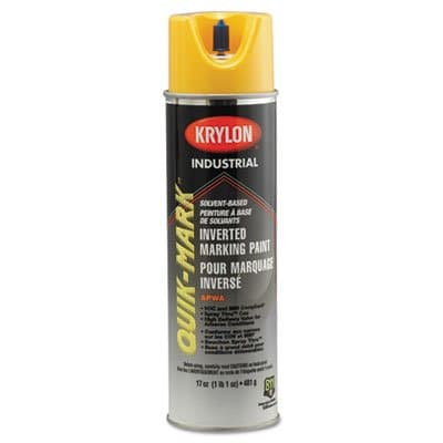 Quik-Mark APWA Solvent-Based Inverted Marking Paint, 20oz, Yellow, Sold as 12 Each