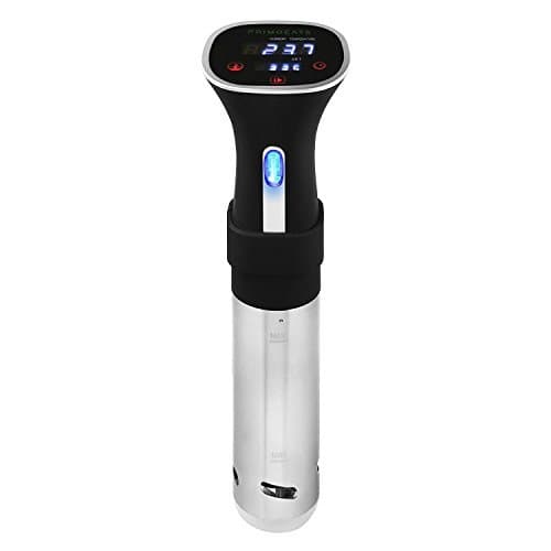 Sous Vide Immersion Stick Pod - Precise Accurate Even Cooker with Digital LCD Display – Stainless Steel – 800 Watts – by PrimoEats