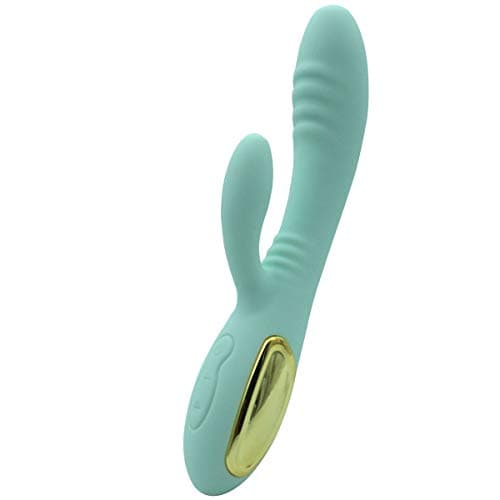 Handheld Plantar Massage Silicone Messager with Rapid USB Charging Cable Portable Bike Packing Pouches Easy to Carry for Travel or Home (Green-l)