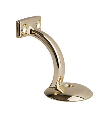 Classic Handrail Bracket for Wood Stair Railings (Brass)
