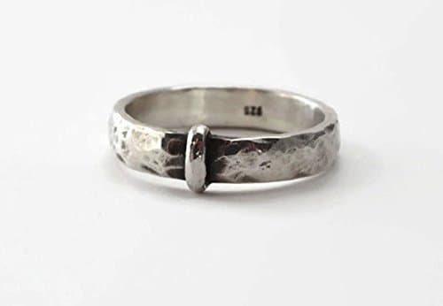 Blade & the Bow - Solid Sterling Silver - 4mm band - Outlander Sporran Key Style - Ships Priority