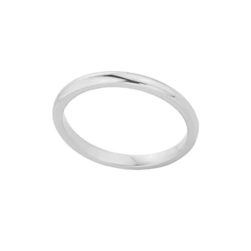 Stacking 14k White Gold Sizable Plain Toe Ring, Size 4