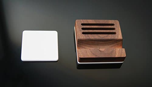 Universal Tablet Stand, iPad Charging Station, Walnut Wood and White Acrylic Base Stand, Universal Stand for Tablet, Universal 3-position Stand for iPad