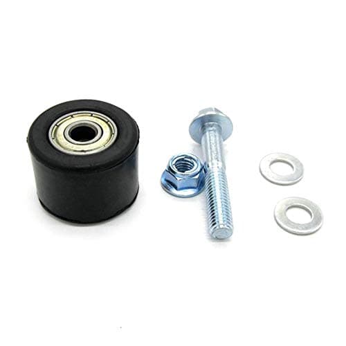 1Pcs 8mm Black Motorcycle Chain Roller Slider Tensioner Wheel Guide Plastic Metal Motorcycle Chain Guide for Yamaha YFZ 350 - Black