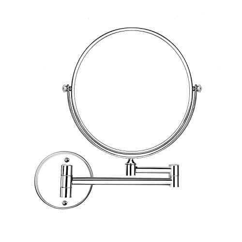 Xinyv Wall Mount Makeup Mirror Two-sided Swivel 6-Inch Magnifying Beauty Mirrors with 3x Magnification, 17.5 Inches Extension Chromium