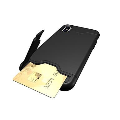 For Case Cover Card Holder with Stand Back Cover Case Solid Color Hard PC for Apple iPhone 8 7 Plus 7 6s Plus ( Color : Green , Compatible Models : IPhone 8 Plus )