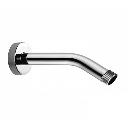 ENKI Chrome Fixed Shower Head Arm Concealed Wall Mounted Round Angled Design 125mm by