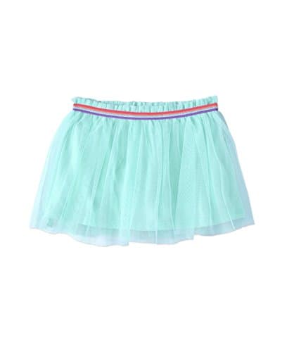 365 Kids from Garanimals Little Girls' 4-8 Solid Mesh Scooter Skirt, Size 5 Toddler(Light Aqua/Undershort)