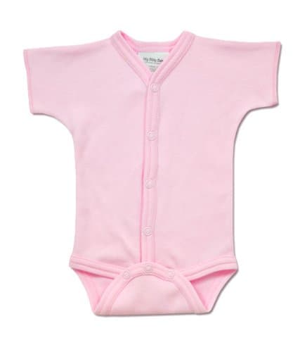 Itty Bitty Baby Snap Front Pink Diaper Shirt - Preemie