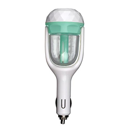 Moonfully Auto Mini Car USB Humidifier Quiet Cool Portable Air Purifier Freshener for Traveling (Blue)