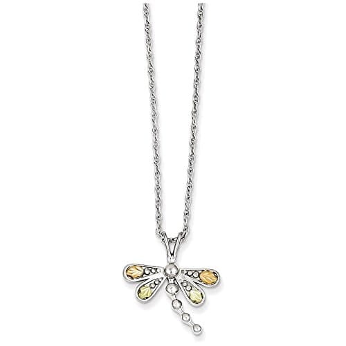 Sterling Silver & 12K Dragonfly Necklace