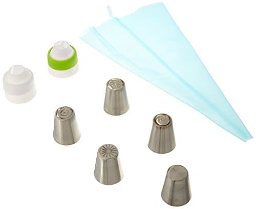 Russian piping tips set for icing nozzles pastry decorations-PREMIUM stainless steel 5 frosting flowers tip kit, DELUXE tulip cake decorating bag-Bonus GIFT PACKAGE,Buttercream EBook,online videos >>