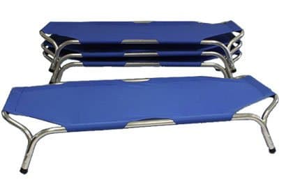 Spacemaker Youth Stackable Straight Leg Cot Set of 2 with 2 Sheets (Green) CB064867