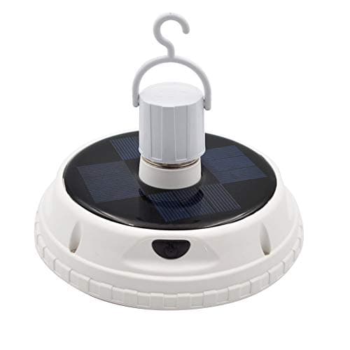 GreeSuit Solar Powered Led Light Bulb Portable Lantern Lamp Spotlight with Solar Panel Use 3 Brightness Mode Solar Energy Light for Outdoor Hiking Camping Tent Fishing Lighting