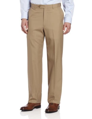 Ascott Browne Men's Big-Tall Expander Flat Front Pant, Tan, 48