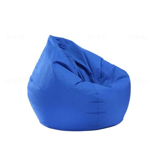 Waterproof Bean Bag Chair Removable and Washable Large Padded Storage Bean Bag Storage Bag Oxford Canvas Chair Cover (Blue, OneSize)