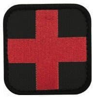 Red Cross Medic Patch -Red on Black by SUPPLIES