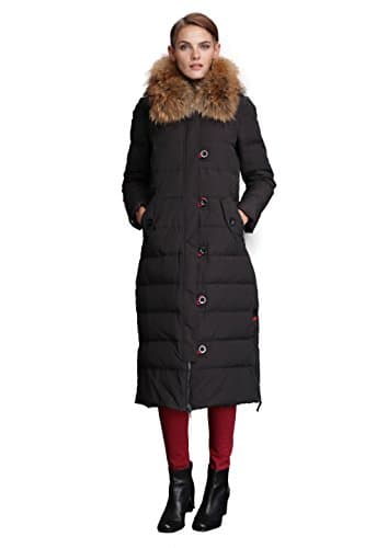 Fast Sister Women's Stylish Down Jackets Down Coats Parka -L Black