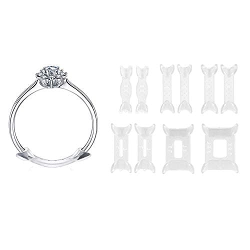 Ring Size Adjuster for Loose Ring, Invisible Spiral Ring Size Adjuster Ring Guard Spacer Transparent Ring Sizer with Jewelry Polishing Cloth