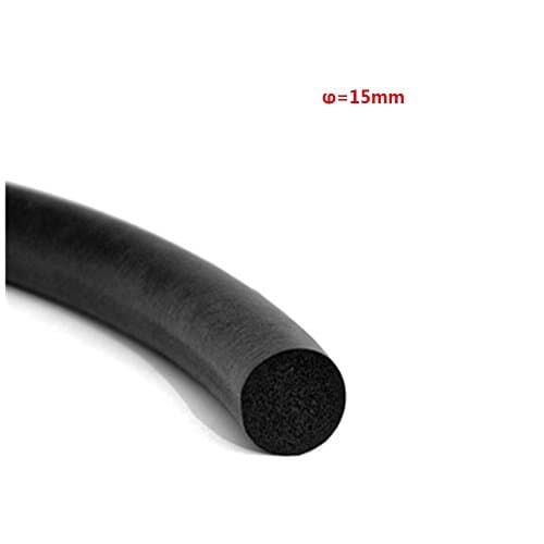 DRFLYSD 5M car door diameter 15mm Edge Protector flexible O shape Rubber Soundproof Seal Strip Solid Round Multiple specifications