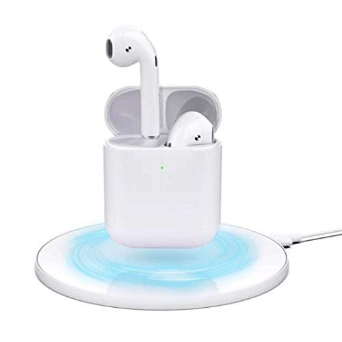 Wireless Earbuds Bluetooth Headphones with Wireless Charging Case (Latest Model) for airpods white