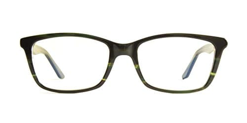 Pixel Eyewear Designer Computer Glasses with Anti-Blue Light Tint UV Protection, Anti-Glare, Full Rim, Acetate Frame Striped Green Color - Oryc Style