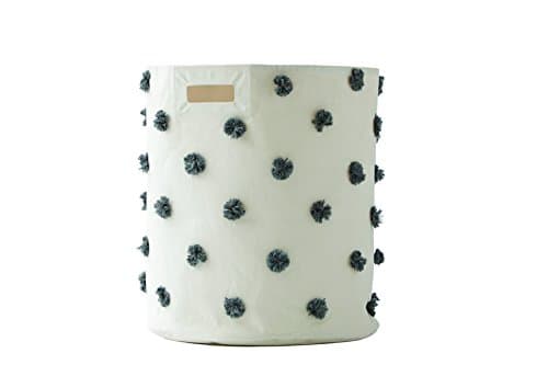 Pehr Designs Pom Pom Hamper Charcoal, Grey