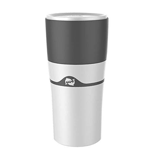 Portable Drip Coffee Maker Travel Mug Compatible Refillable K-Cup (White)