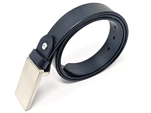 MBelt Hidden Multi-Tool Belt With Full Grain Leather Strap, Knife, Bottle Opener, and Screwdrivers - Black or Brown … (36, Black)