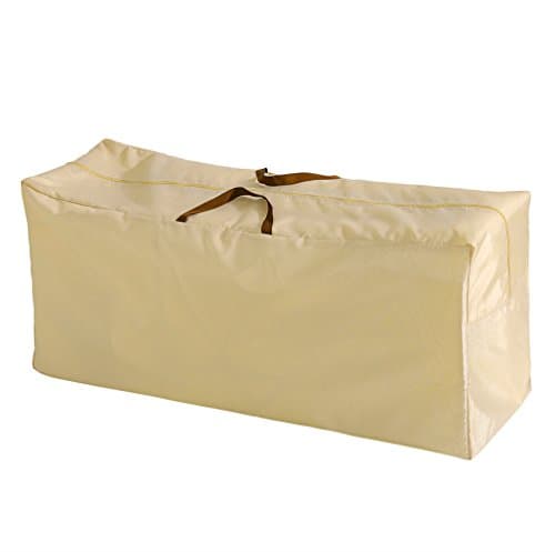 Outdoor Rectangular Protective Zippered Patio Seat Cushion/Cover Storage Bag, Patio Furniture Chaise Organizer Protect Cover