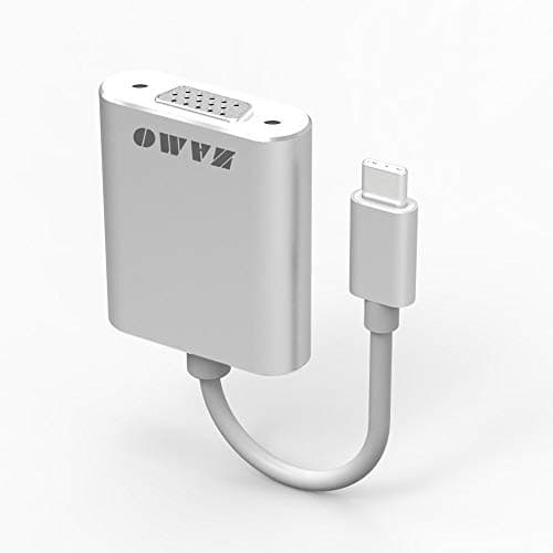 USB C To VGA Adapter, ZAMO USB 3.1 Type C 4k To VGA Adapter With Aluminium Case for 2016/2017 MacBook, 2017 iMac, Chromebook, Dell, HP