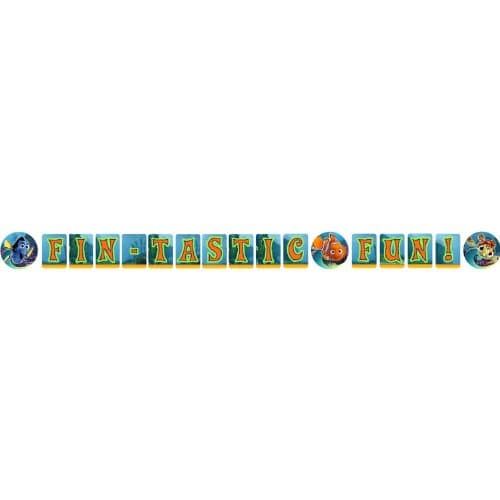 Finding Dory and Finding Nemo Letter Birthday Party Banner, "Fin-Tastic Fun"