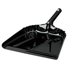 (3 Pack Value Bundle) IMP4212 Heavy Duty Metal Dustpan, 12 Inches Wide x 14 Inches High, 20 Gauge Steel, Black